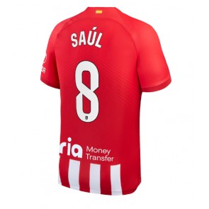 Lacne Muži Futbalové dres Atletico Madrid Saul Niguez #8 2023-24 Krátky Rukáv - Domáci